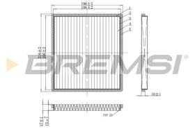 BREMSI FC0089A - CABIN FILTER TOYOTA, SUBARU