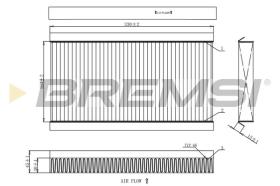 BREMSI FC0090 - CABIN FILTER FIAT, OPEL, SAAB