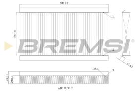 BREMSI FC0090A - CABIN FILTER FIAT, OPEL, SAAB