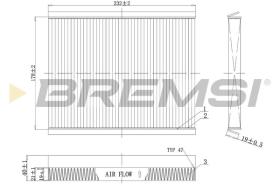 BREMSI FC0091 - CABIN FILTER FIAT, LANCIA