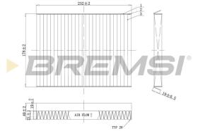 BREMSI FC0091C - CABIN FILTER FIAT, LANCIA