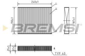 BREMSI FC0092 - CABIN FILTER FORD