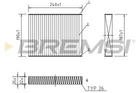 BREMSI FC0092A - CABIN FILTER FORD