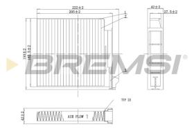 BREMSI FC0093C - CABIN FILTER RENAULT, NISSAN, DACIA