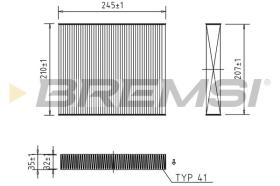 BREMSI FC0094 - CABIN FILTER FORD