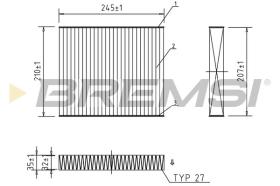 BREMSI FC0094A - CABIN FILTER FORD