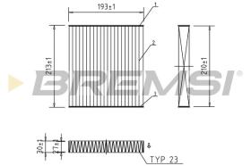 BREMSI FC0099A - CABIN FILTER TOYOTA, DAIHATSU, SUBARU