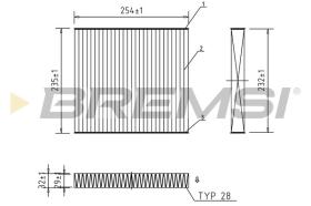 BREMSI FC0102A - CABIN FILTER VW, AUDI, MAN, SKODA