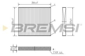 BREMSI FC0107 - CABIN FILTER OPEL, ALPINA, CHEVROLET