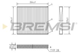 BREMSI FC0107C - CABIN FILTER OPEL, ALPINA, CHEVROLET