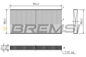 BREMSI FC0164 - CABIN FILTER MERCEDES-BENZ