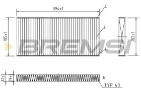 BREMSI FC0164A - CABIN FILTER MERCEDES-BENZ