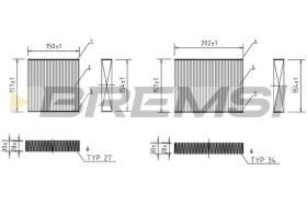 BREMSI FC0166 - CABIN FILTER PEUGEOT, CITROEN, DS