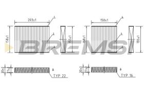 BREMSI FC0166A - CABIN FILTER PEUGEOT, CITROEN, DS