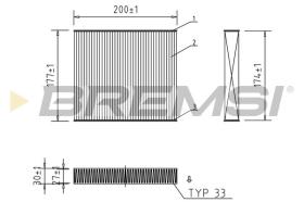 BREMSI FC0167 - CABIN FILTER FIAT, OPEL, PEUGEOT