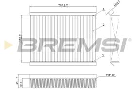 BREMSI FC0168C - CABIN FILTER FIAT, JEEP