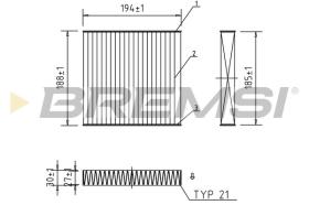 BREMSI FC0171A - CABIN FILTER FIAT, LANCIA, ABARTH