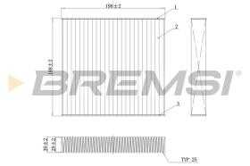 BREMSI FC0171C - CABIN FILTER FIAT, LANCIA, ABARTH