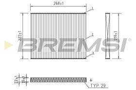 BREMSI FC0174A - CABIN FILTER FIAT, OPEL, PEUGEOT