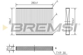 BREMSI FC0181A - CABIN FILTER VW, AUDI, SKODA, SEAT