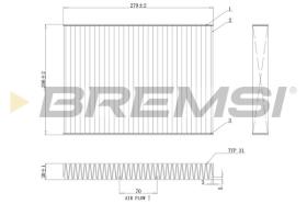 BREMSI FC0181C - CABIN FILTER VW, AUDI, SKODA