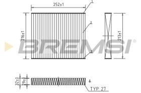 BREMSI FC0183A - CABIN FILTER MERCEDES-BENZ, VW, AUDI