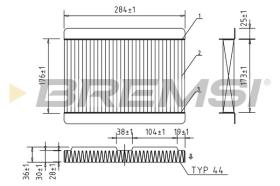 BREMSI FC0185 - CABIN FILTER PEUGEOT, CITROEN, DS