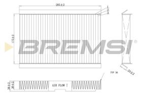 BREMSI FC0185C - CABIN FILTER PEUGEOT, CITROEN, DS