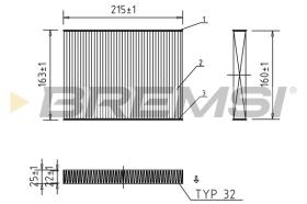 BREMSI FC0187 - CABIN FILTER FIAT, LANCIA, UAZ