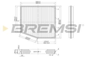 BREMSI FC0187C - CABIN FILTER FIAT, LANCIA, UAZ