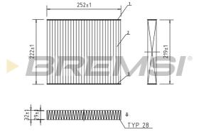 BREMSI FC0416A - CABIN FILTER VW, AUDI, SKODA, SEAT