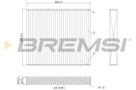 BREMSI FC0416C - CABIN FILTER VW, AUDI, SKODA, SEAT