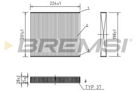 BREMSI FC0418 - CABIN FILTER HYUNDAI