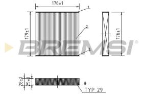 BREMSI FC0420 - CABIN FILTER KIA