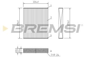 BREMSI FC0422C - CABIN FILTER FORD