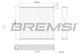 BREMSI FC0427A - CABIN FILTER FIAT, TOYOTA, DAIHATSU