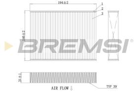 BREMSI FC0432 - CABIN FILTER PEUGEOT, CITROEN, TOYOTA