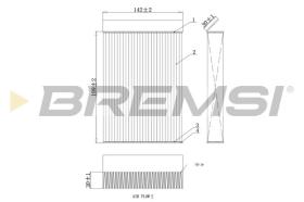 BREMSI FC0435 - CABIN FILTER OPEL, SUZUKI