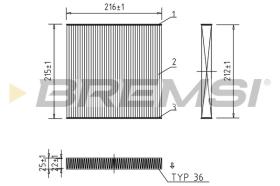 BREMSI FC0437 - CABIN FILTER SMART