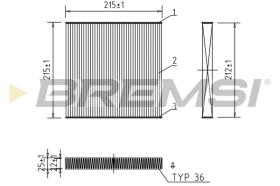 BREMSI FC0439 - CABIN FILTER RENAULT, SMART