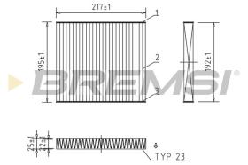 BREMSI FC0441A - CABIN FILTER FIAT, LANCIA, DODGE, JEEP