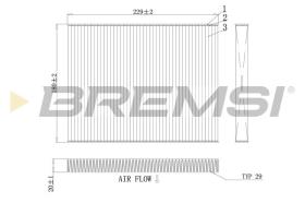 BREMSI FC0443A - CABIN FILTER KIA, HYUNDAI