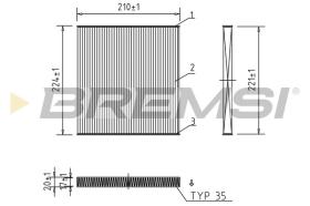 BREMSI FC0445 - CABIN FILTER NISSAN