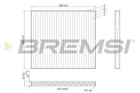 BREMSI FC0447C - CABIN FILTER KIA, HYUNDAI