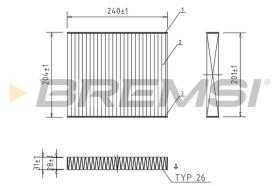 BREMSI FC0449A - CABIN FILTER OPEL, CADILLAC