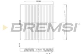 BREMSI FC0451 - CABIN FILTER KIA, HYUNDAI