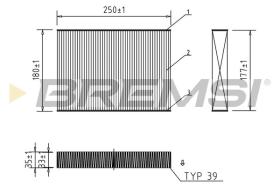 BREMSI FC0457 - CABIN FILTER RENAULT, NISSAN