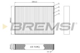 BREMSI FC0457C - CABIN FILTER RENAULT, NISSAN