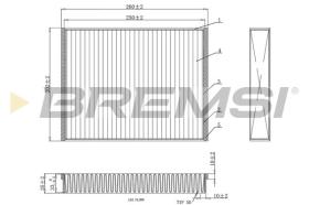 BREMSI FC0459 - CABIN FILTER FORD, VOLVO