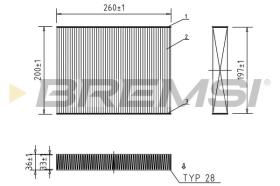 BREMSI FC0459A - CABIN FILTER FORD, VOLVO